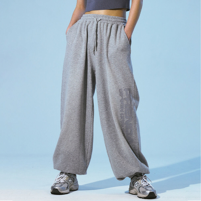 韓國PRENDA - GRADIENT RAWCUT JOGGER PANTS GRAY
